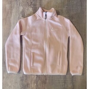 Nike Girls Toddler 4‎ XS Fleece Pink Full Zip Jacket 3-4 Years Pockets EUC
